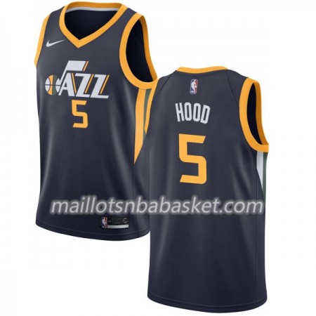 Maillot Homme Utah Jazz Rodney Hood 5 Nike 2017-18 Navy Swingman